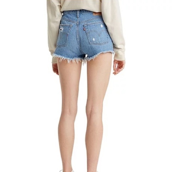 LEVI'S 501 High Rise Cut Off Jean Shorts - Picture 2 of 13